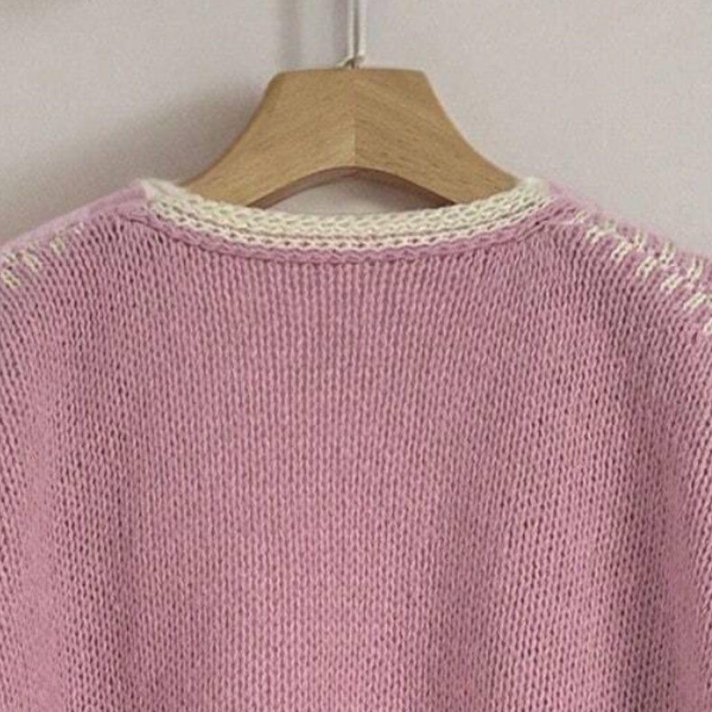 Cozy Stitch Detail Open Front oversized Cardigan - Picture 3 of 5